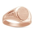 thumbnail image 1 of AFFY 14K Rose Gold Plated 925 Sterling Silver Men's Signet Ring with top on Brush Finish, Ring Size 13, 1 of 3