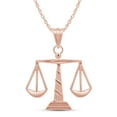 thumbnail image 1 of AFFY 14K Rose Gold over 925 Sterling Silver Scales of Justice Pendant Necklace, 1 of 8
