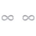 thumbnail image 1 of AFFY 14K White Gold Over Sterling Silver Infinity-Inspired Rope Stud Earrings, 1 of 2