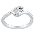 thumbnail image 1 of AFFY 14K White Gold over Sterling Silver Bypass Paw Heart Promise Ring for Women Ring-8, 1 of 4