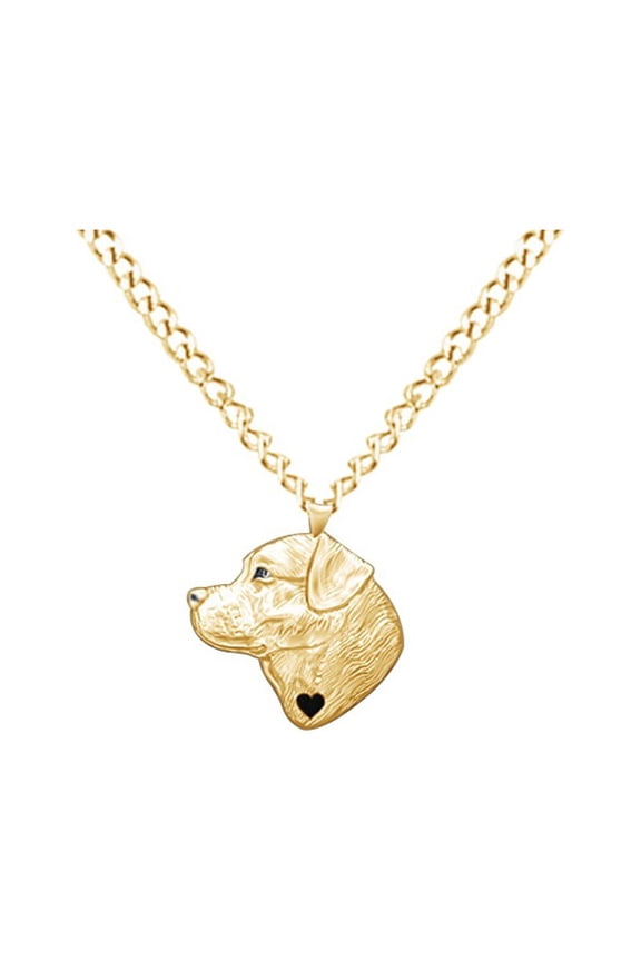 14k Gold Over Stering Silver Handmade Labrador Dog Necklace For Women