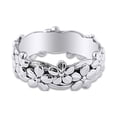 thumbnail image 1 of AFFY 14k White Gold over Sterling Silver Lovely Daisy Flower Band Ring Jewelry for Her Women Birthday-6, 1 of 3