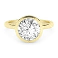 thumbnail image 1 of AFFY 2.00 Carat (ctw) Bezel Set Solitaire Engagement Rings For Women, Round Lab Created Moissanite Promise Ring For Her In 925 Yellow Gold | VVS1 Quality (2 Ctw) Ring Size-8.5, 1 of 5