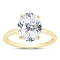 thumbnail image 1 of AFFY 2.50CT 8X10MM Oval Moissanite Diamond Solitaire Promise Ring for Women 14K Yellow Gold over Silver-6, 1 of 5