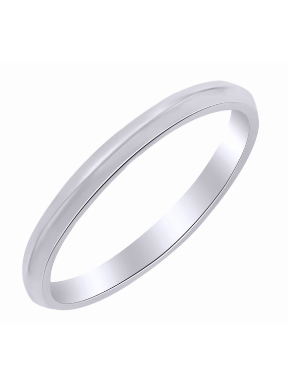 2.5mm Knife Edge Comfort Fit Band Ring in 14k White Gold Ring Size - 4