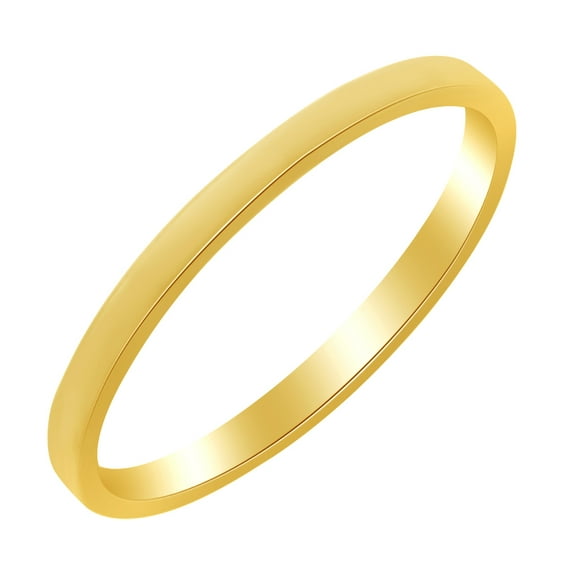 AFFY 2mm Flat Band Ring in 14k Yellow Gold Ring Size - 4