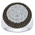 thumbnail image 1 of AFFY 3.25 Cttw Round White & Brown Natural Diamond Cluster Ring In 14K Solid Gold -Ring Size-8, 1 of 2