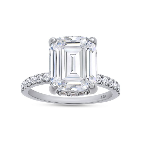 AFFY 3.50CT Moissanite Diamond Solitaire Engagement Ring For Women in 14K Solid White Gold-9