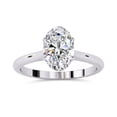 thumbnail image 1 of AFFY 4 Prong Solitaire Engagement Ring for Women, 1.20 Carat (ctw) Oval Cut Lab Grown Diamond Ring In 14K White Gold Over Sterling Silver F-G-H, SI Quality Gifts For Her Ring Size-9, 1 of 6