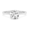thumbnail image 1 of AFFY 4-Prong Solitaire Engagement Rings For Women, 1.00 Carat (ctw) Round Lab Created Moissanite Promise Ring For Her In 14k White Gold Over Sterling Silver | VVS1 Quality Ring Size-4, 1 of 5