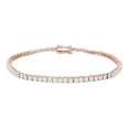 thumbnail image 1 of AFFY 4MM Width Moissanite Diamond Tennis Chain Bracelet in 14k Rose Gold over Silver 7.5" Long, 1 of 6