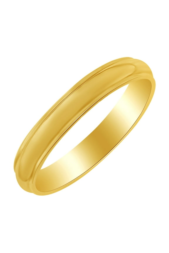 4mm Half Round With Edge Band Ring in 10k Yellow Gold Ring Size - 14