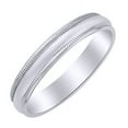 thumbnail image 1 of AFFY 4MM Milgrain Half Round Band Ring in 10K White Gold Ring Size - 7.5, 1 of 1