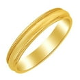 thumbnail image 1 of AFFY 4MM Milgrain Half Round Band Ring in 10K Yellow Gold Ring Size - 12, 1 of 1