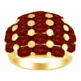 thumbnail image 1 of AFFY 5.25 Ct Oval Cut Simulated Garnet Cluster Engagement Band Ring in 14k Yellow Gold Over Sterling Silver Ring Size - 4.5, 1 of 1