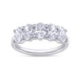thumbnail image 1 of AFFY 5 Stone Diamond Engagement Ring for Women, 6X4MM Oval Cut Lab Grown Diamond Half Eternity Wedding Band In 14K Solid White Gold Jewelry Gift for Her (VS-SI Clarity, 2.00 Cttw) Ring Size-7.5, 1 of 5