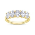 thumbnail image 1 of AFFY 5 Stone Diamond Engagement Ring for Women, 6X4MM Oval Cut Lab Grown Diamond Half Eternity Wedding Band In 14K Solid Yellow Gold Jewelry Gift for Her (VS-SI Clarity, 2.00 Cttw) Ring Size-8.5, 1 of 5