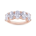 thumbnail image 1 of AFFY 5 Stone Diamond Engagement Ring for Women, 7X5MM Oval Cut Lab Grown Diamond Half Eternity Wedding Band In 14K Solid Rose Gold Jewelry Gift for Her (VS-SI Clarity, 3.50 Cttw) Ring Size-9, 1 of 5