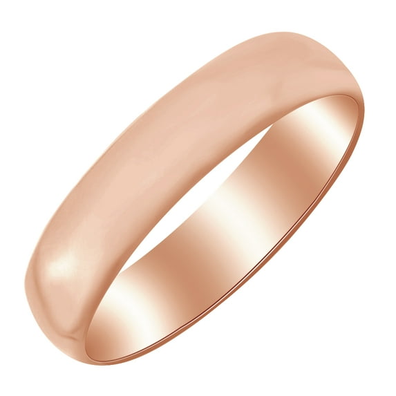 AFFY 5mm Half Round Band Ring in 10k Rose Gold Ring Size - 4