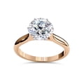 thumbnail image 1 of AFFY 6 Prong Solitaire Engagement Ring for Women, 1.90 Carat (ctw) Round Cut Lab Grown Diamond Ring In 14K Rose Gold Over Sterling Silver F-G-H, SI Quality Gifts For Her Ring Size-6, 1 of 6