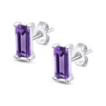 thumbnail image 1 of AFFY 925 Sterling Silver Simulated Purple Amethyst February Birthstone Multiple Piercings Pendientes Stud/Hoop/Dangle Earrings Jewerly Gift For Women, 1 of 1