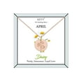 thumbnail image 1 of AFFY April Birth Month Daisy Flower Disk Pendant In 14K Rose Gold Plated 925 Sterling Silver for Womens 18" Chain, 1 of 7