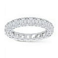 thumbnail image 1 of AFFY Asscher Cut White Cubic Zirconia Eternity Band Ring In 14k White Gold Over Sterling Silver, 1 of 10