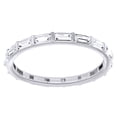 thumbnail image 1 of AFFY Baguette Cut White Natural Diamond Eternity Band Ring In 14K Solid White Gold ( 0.5 Ct), 1 of 1