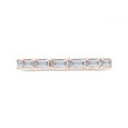 thumbnail image 1 of AFFY AFFY Baguette Shape White Natural Diamond Wedding Band Ring In 14K Rose Gold Over Sterling Silver (0.56 Cttw), Ring Size-7, 1 of 5
