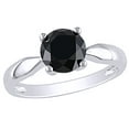 thumbnail image 1 of AFFY Black Natural Diamond Solitaire Ring in 10k White Gold, 1 of 1