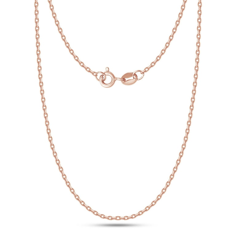 AFFY Cable Chain Necklace for Women and Men Italian Crafted