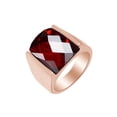 thumbnail image 1 of AFFY Cushion Simulated Garnet Cocktail Band Ring In 925 Sterling Silver Ring Size-11, 1 of 1