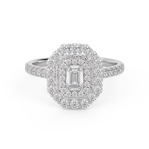 Color For Rings 1 Carat Platinum Contemporary Double Row Split Shank Pear Cut Diamond ...