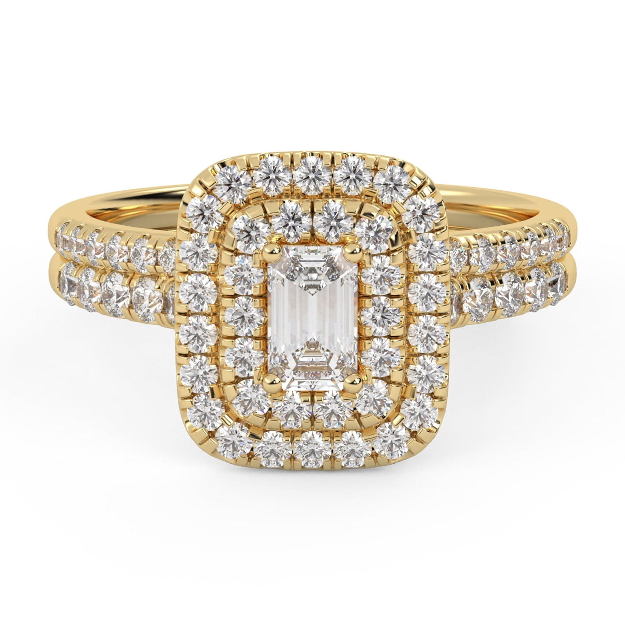 AFFY Double Halo Solitaire Bridal Set Ring for Women, IGI Certified 1 AFFY Double Halo Solitaire
Bridal Set Ring for Women, IGI Certified 1