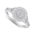 thumbnail image 1 of AFFY AFFY Engagement Ring for Women, 0.10CT Miracle Set Natural Diamond 14K White Gold over Silver-6, 1 of 5