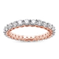 thumbnail image 1 of AFFY Eternity Wedding Band for Women | 1.60CT 2.5MM Round Moissanite Diamond | 14K Rose Gold -6.5, 1 of 5