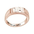 thumbnail image 1 of AFFY Father's Day Jewelry Gifts 14K Rose Gold over Silver Men's DAD Band Ring-12.5, 1 of 7