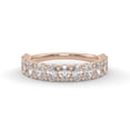 thumbnail image 1 of AFFY Half Eternity Wedding Band Ring, 1.95 Carat (ctw) Oval Cut Lab Grown Diamond Rings for Women In 10K Solid Rose Gold F-G, VS-SI Quality Ring Size-5.5, 1 of 6