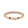thumbnail image 1 of AFFY Half Eternity Wedding Band Rings for Women Round Cut Lab Created Moissanite Anniversary Ring in 14K Solid Rose Gold Size-9.5, 1 of 6