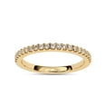 thumbnail image 1 of AFFY Half Eternity Wedding Band Rings for Women Round Cut Lab Created Moissanite Anniversary Ring in 14K Solid Yellow Gold Size-8.5, 1 of 6