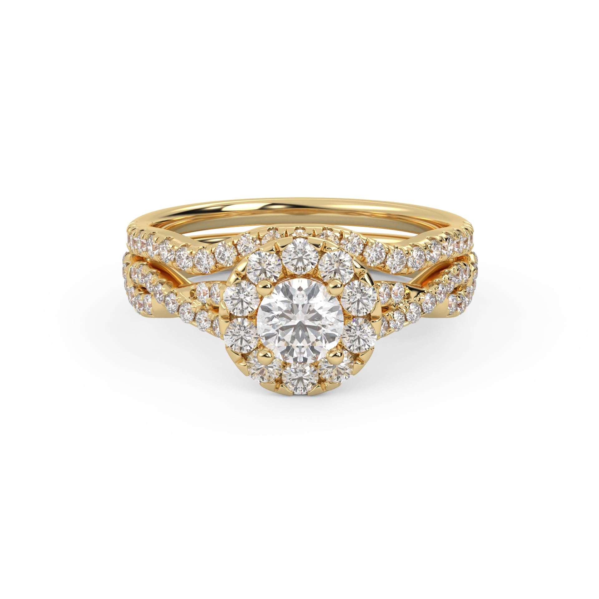 5mm Titanium Gold Tension Ring – 4.5mm Round CZ Solitaire, Size 9