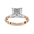 thumbnail image 1 of AFFY Hidden Halo Solitaire Engagement Ring for Women Center 7.5MM Princess Shape Lab Created Moissanite Rings Jewelry Gift for Her In 14K Solid Rose Gold Size 6, 1 of 6