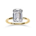 thumbnail image 1 of AFFY IGI Certified Lab Grown Diamond Hidden Halo Solitaire Engagement Rings For Women, Center 9x7mm Emerald Cut Anniversary Wedding Ring 18K Solid Yellow Gold F-G, VS-SI Quality (2.60 Cttw)-7.5, 1 of 6