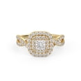 thumbnail image 1 of AFFY Infinity Double Halo Solitaire Engagement Ring for Women, 1.00 Carat (ctw) Princess And Round Lab Grown Diamond Ring In 14K Yellow Gold Over 925 Sterling Silver F-G-H, SI Quality Ring Size-6, 1 of 6