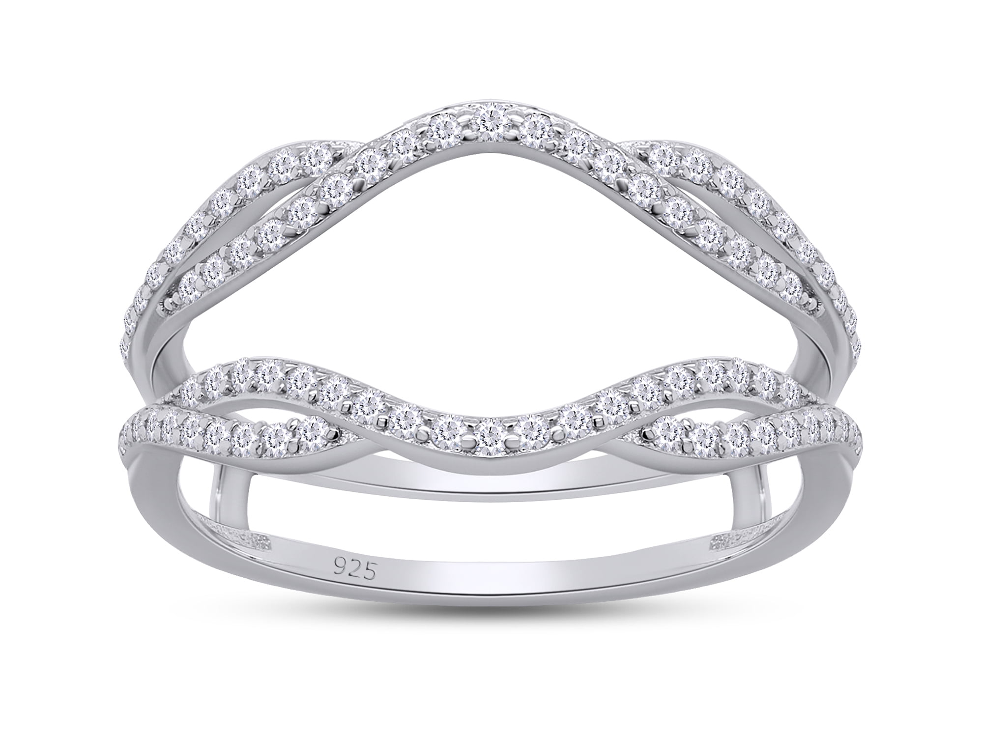 AFFY Infinity Wedding Ring Guard Enhancer, 0.40CT Moissanite Diamond ...