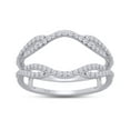thumbnail image 1 of AFFY Infinity Wedding Ring Guard Enhancer, 0.40CT Moissanite Diamond 14K White Gold over Silver-7, 1 of 8