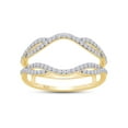 thumbnail image 1 of AFFY Infinity Wedding Ring Guard Enhancer, 0.40CT Moissanite Diamond 14K Yellow Gold over Silver-9, 1 of 6