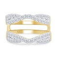 thumbnail image 1 of AFFY 0.85CT Moissanite Diamond Infinity Wedding Ring Guard Enhancer in 14K Yellow Gold over Silver-8, 1 of 6