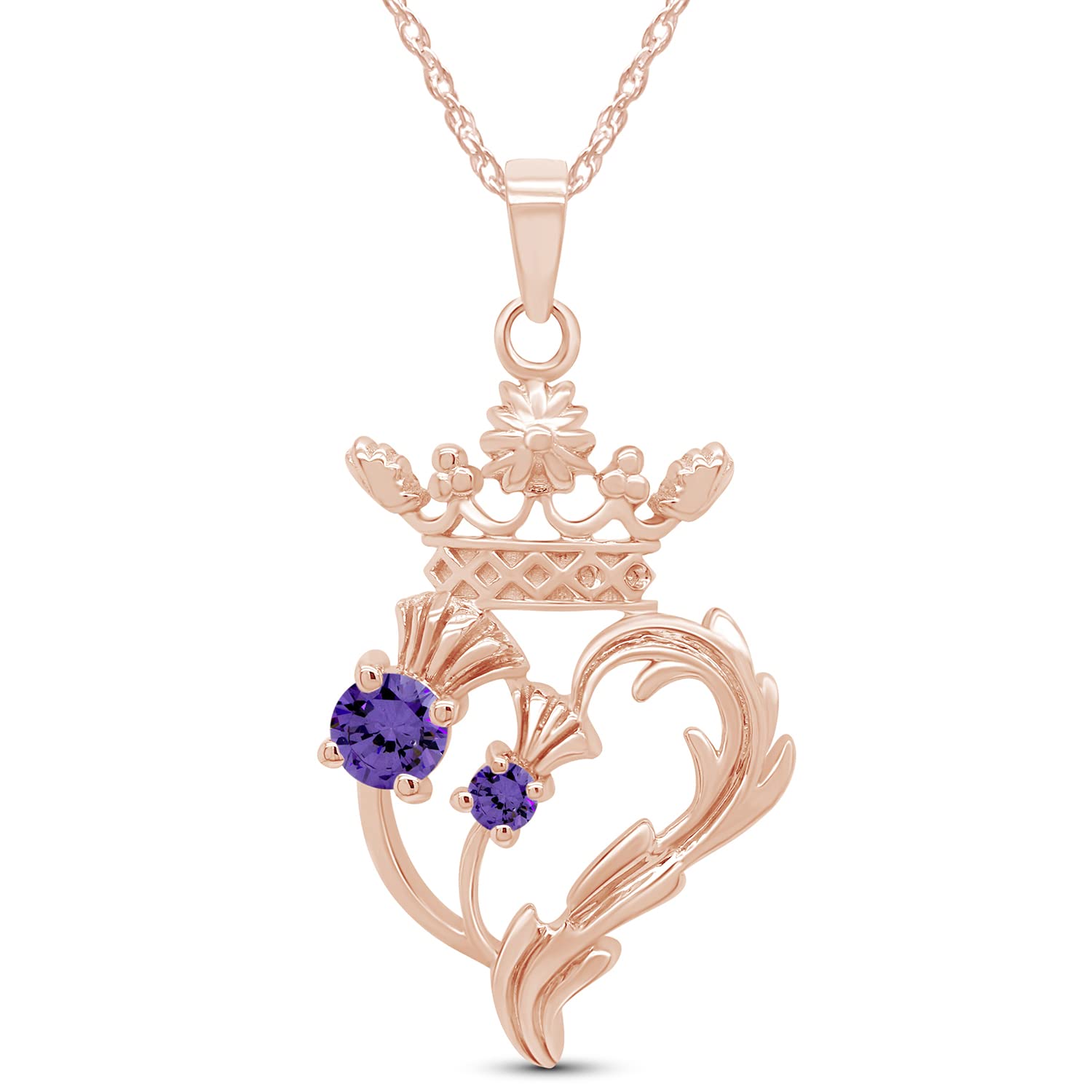 AFFY Luckenbooth (Scottish Symbol of Love) Thistle Heart Crown