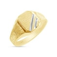 thumbnail image 1 of AFFY Men's Two-Tone Zeus Signet Ring In 14K Yellow Gold Over 925 Sterling Silver, Ring Size 10, 1 of 3